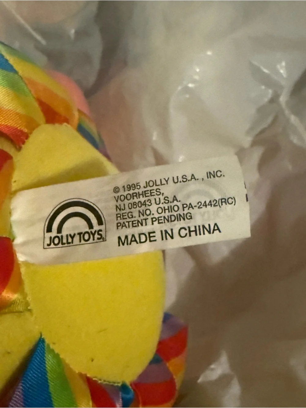 Vintage Jolly Toys Rainbow Chime Plush Octopus 1995 Seen In Baby Einstein Rare